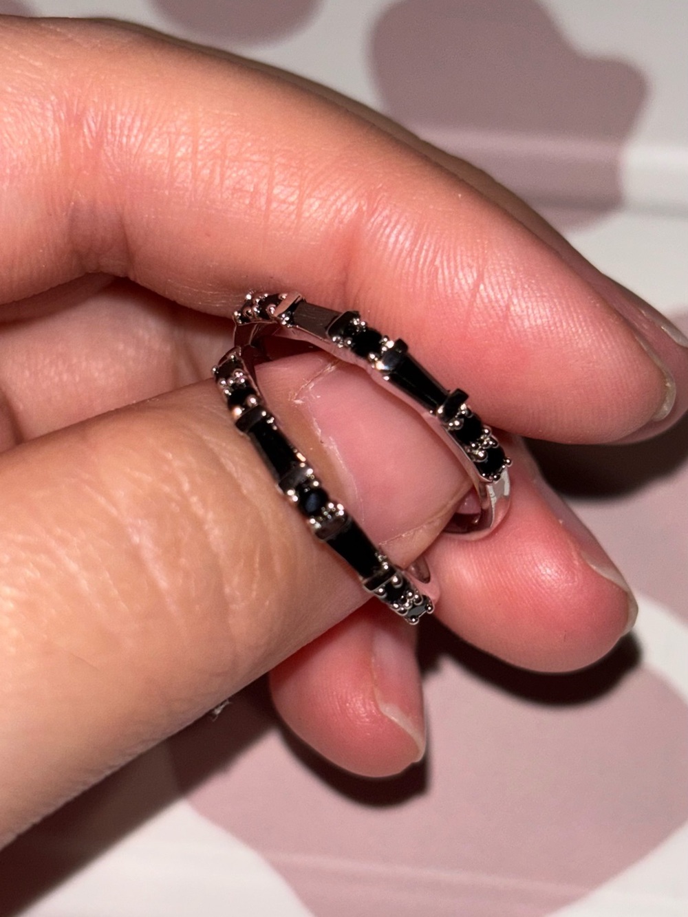 The Elaina Bands- Black Cubic Zirconia